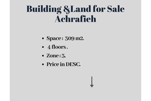 building and land for sale in achrafieh