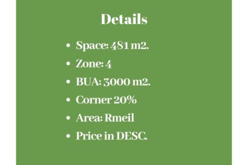 Prime Location Land for sale in Rmeil Achrafieh