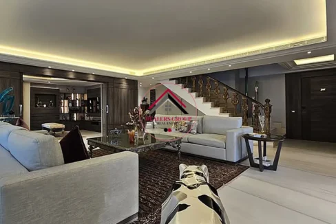 Sea View High Ceiling Modern Duplex Apartment for sale in Ras Beirut