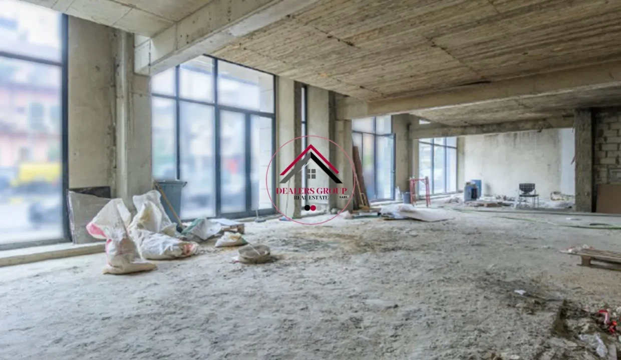 Prime Location Large Core and Shell Showroom for sale in Achrafieh