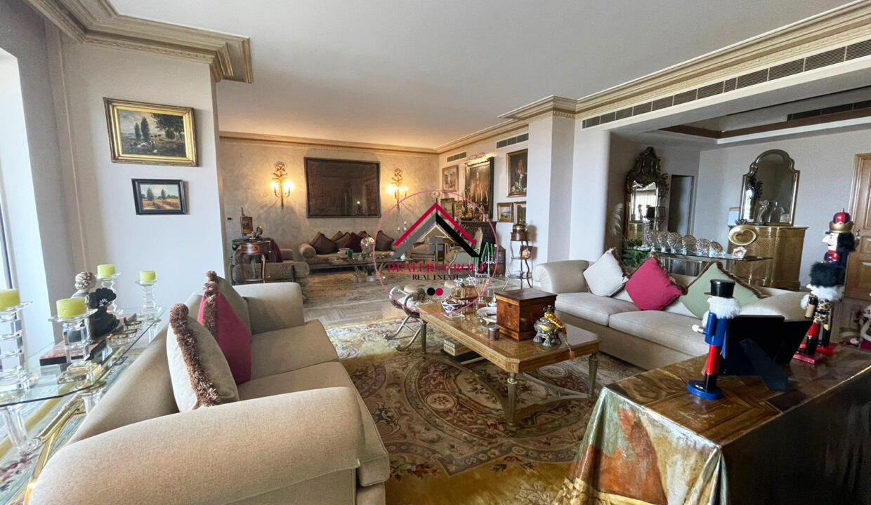 High Floor apartment for sale in Ras Beitut with part Sea View