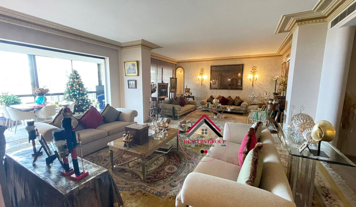 High Floor apartment for sale in Ras Beitut with part Sea View