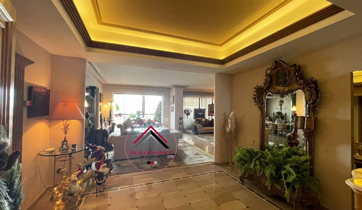 High Floor apartment for sale in Ras Beitut with part Sea View