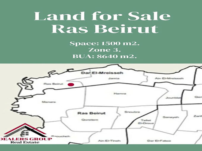 land for sale in ras beirut in a prime location