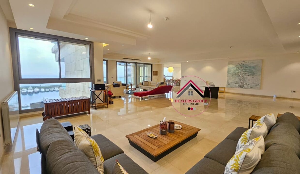 Waterfront City - Dbayeh ! 5 bedroom Direct Marina View Apartment for sale
