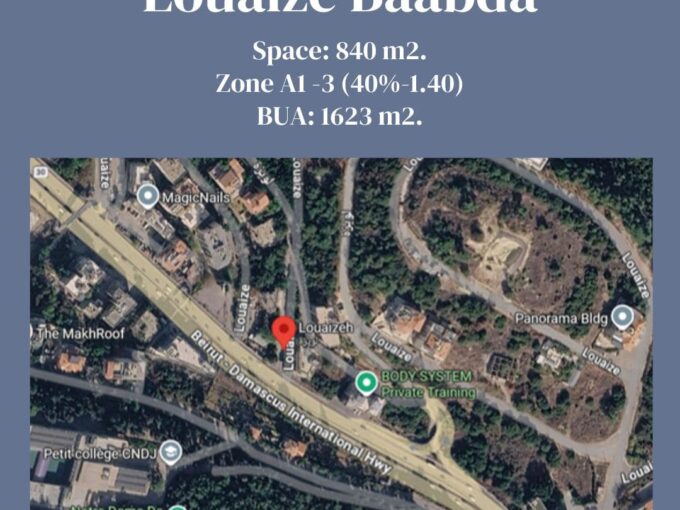 Land For Sale in Louaize - Baabda