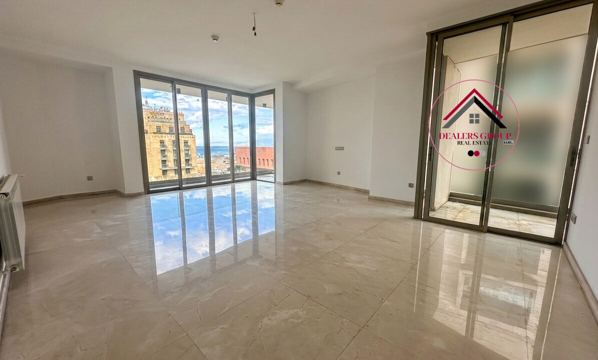 Deluxe Apartment with Part Sea View for sale in Donwtown Beirut