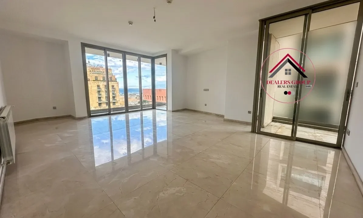 Deluxe Apartment with Part Sea View for sale in Donwtown Beirut