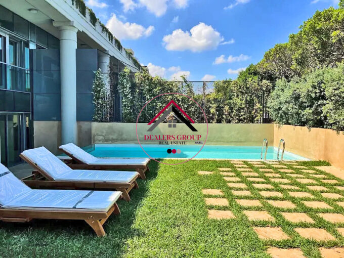 Private Terrace & Pool! Duplex Loft for sale in Waterfront City Dbayeh