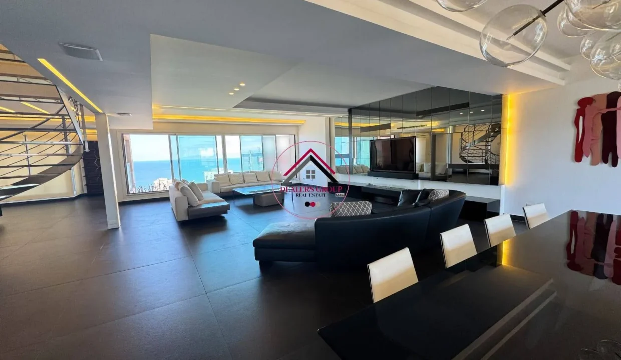Sea View Modern Duplex Apartment for sale in Hamra / Bliss -Ras Beirut