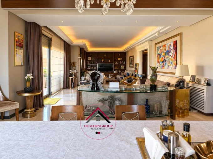 Luxurious Neutral-Toned Living and Dining Room