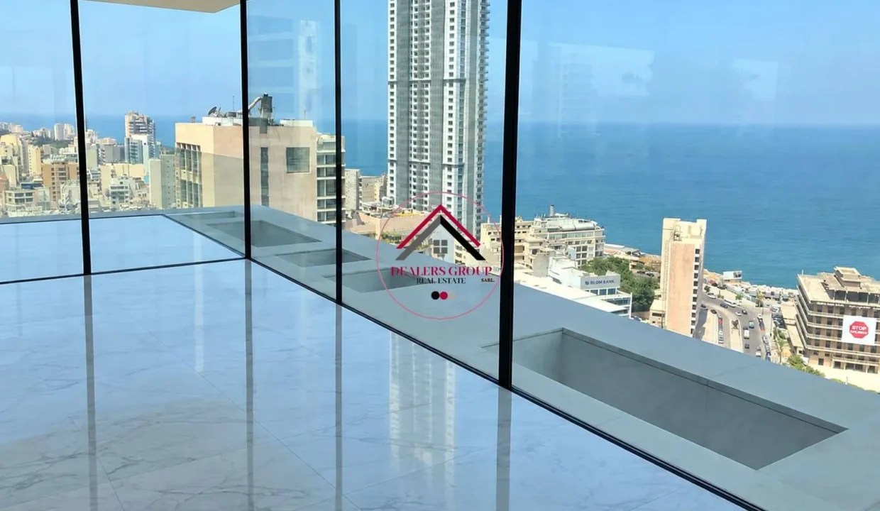 Sea View 4 Bedrooms Apartment for Sale in Downtown - Beirut Terraces