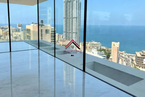 Sea View 4 Bedrooms Apartment for Sale in Downtown - Beirut Terraces